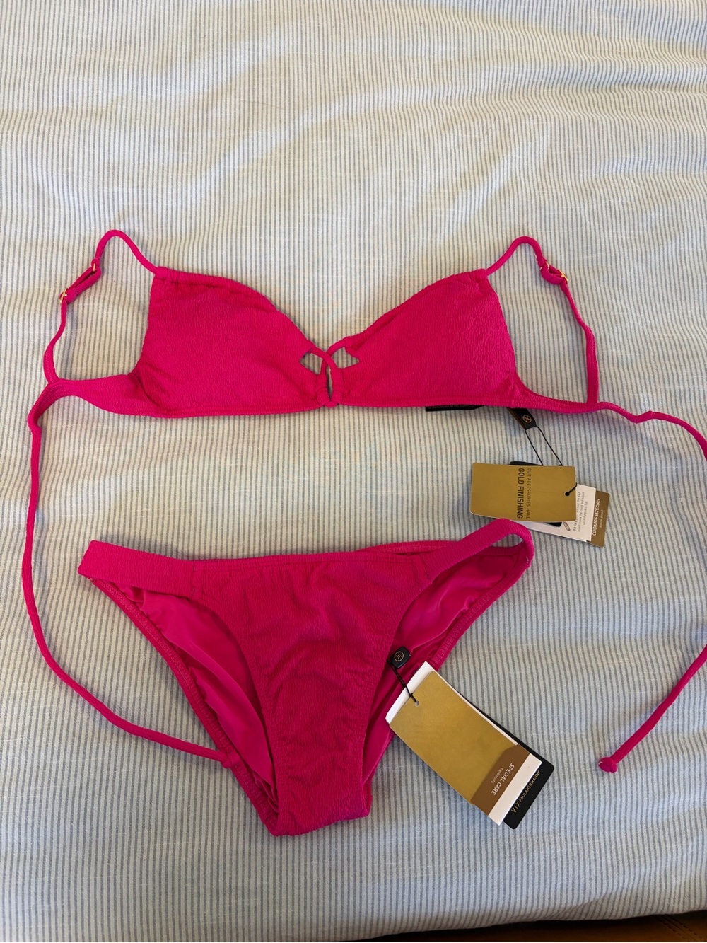 VIX Paula Hermanny Hot Pink Two-Piece Bikini Set M